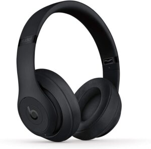 Beats by Dre noise-cancelling headphones. Over-the-ear bluetooth enabled headphones.