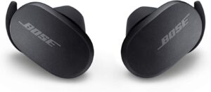 Bose in-ear noise cancelling headphones. Top pick for sound.