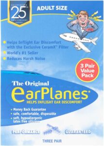 earplugs for flying. accessories for flying