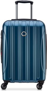 DELSEY Paris Helium Aero Hardside Expandable Luggage with Spinner Wheels, Black, Carry-On 21 Inch.